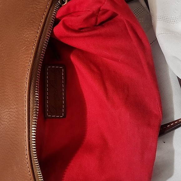 Dooney & Bourke Red Pebble Leather Crossbody Shoulder Bag Purse Zip - Picture 3 of 5